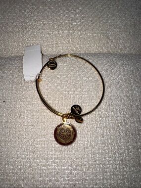 Alex and Ani Gold Compass Charm Bangle NWT